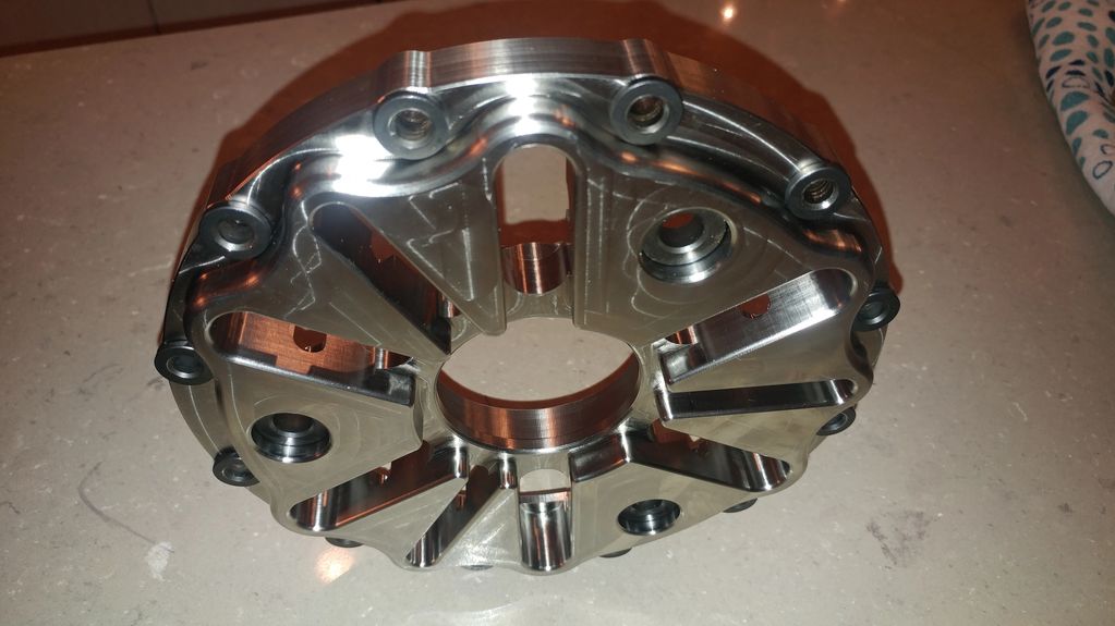 Top Fuel Harley Clutch Hat. Material: Titanium 6AL-4V (Grade 5)