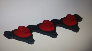 Solidworks 3D CAD model of exhaust manifold for Dodge Stealth