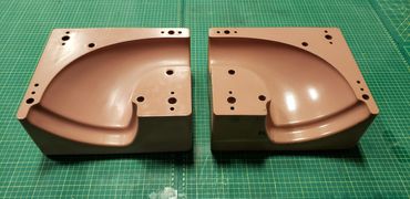 Polyurethane tooling board mold for composite parts.