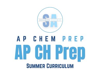 Logo for AP Chemistry Prep summer curriculum by Saccomano Academics.