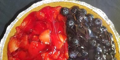 Strawberry blueberry cheesecake
