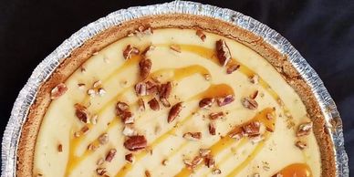 Caramel pecan cheesecake