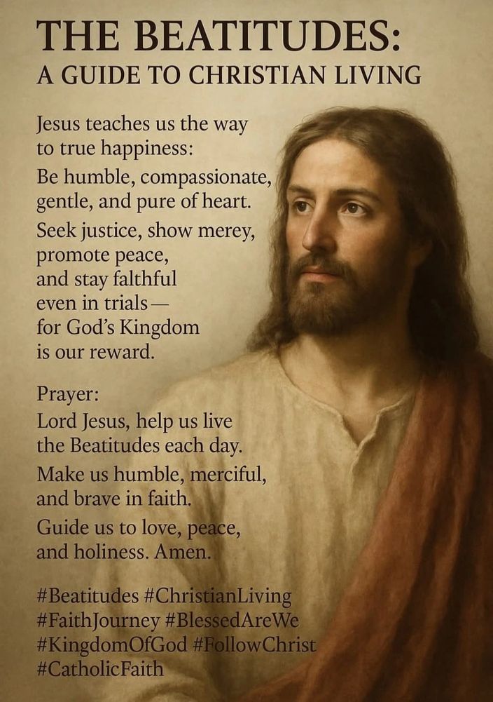 A guide to Christian living with Jesus teaching humility, compassion, and faith.