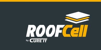 ROOF CELL By CURE IT logo and illustration 