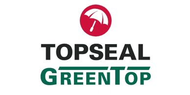 TOPSEAL Green Top logo and illustration in white background