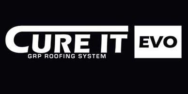CURE IT EVO By GRP ROOFING SYSTEM logo and illustration 
