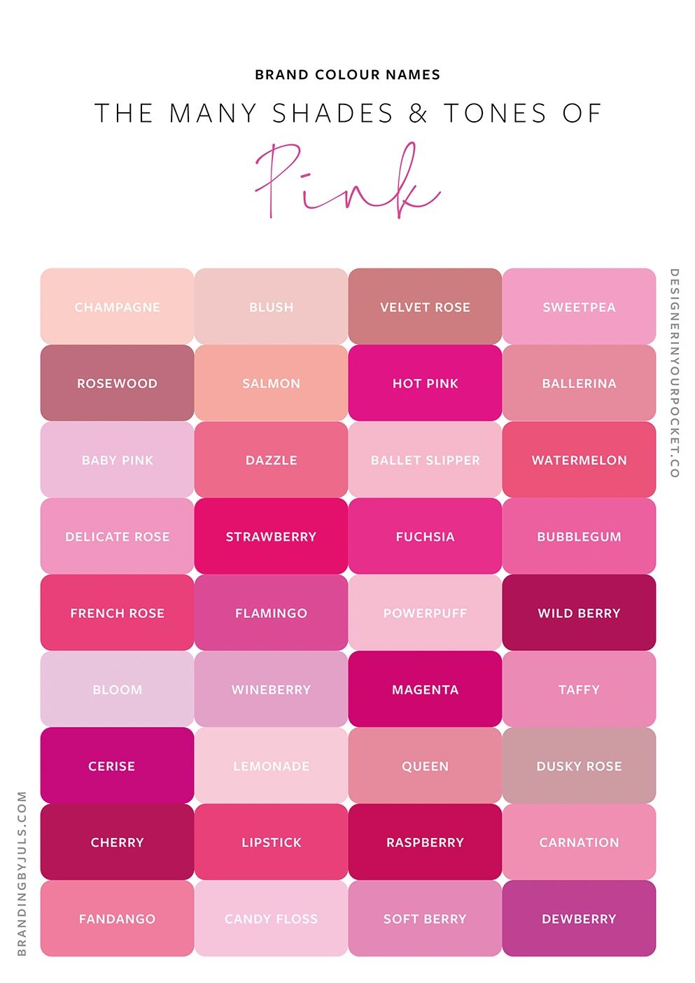 pale pink color names