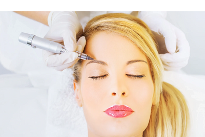 Ongoing eyebrow tattooing procedure
Worthing Permanent Makeup