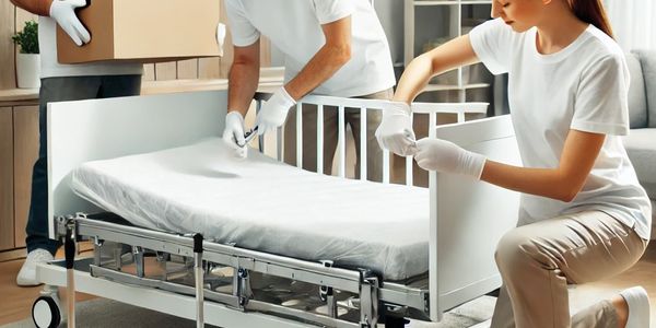 technicians setting up medical equipment in CT