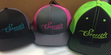 embroidered caps for smith interiors
