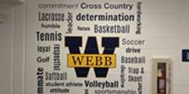 Webb School Wall decal on block