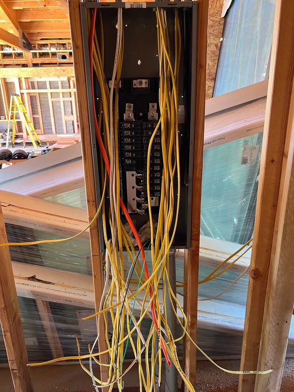 Electrical panel install.