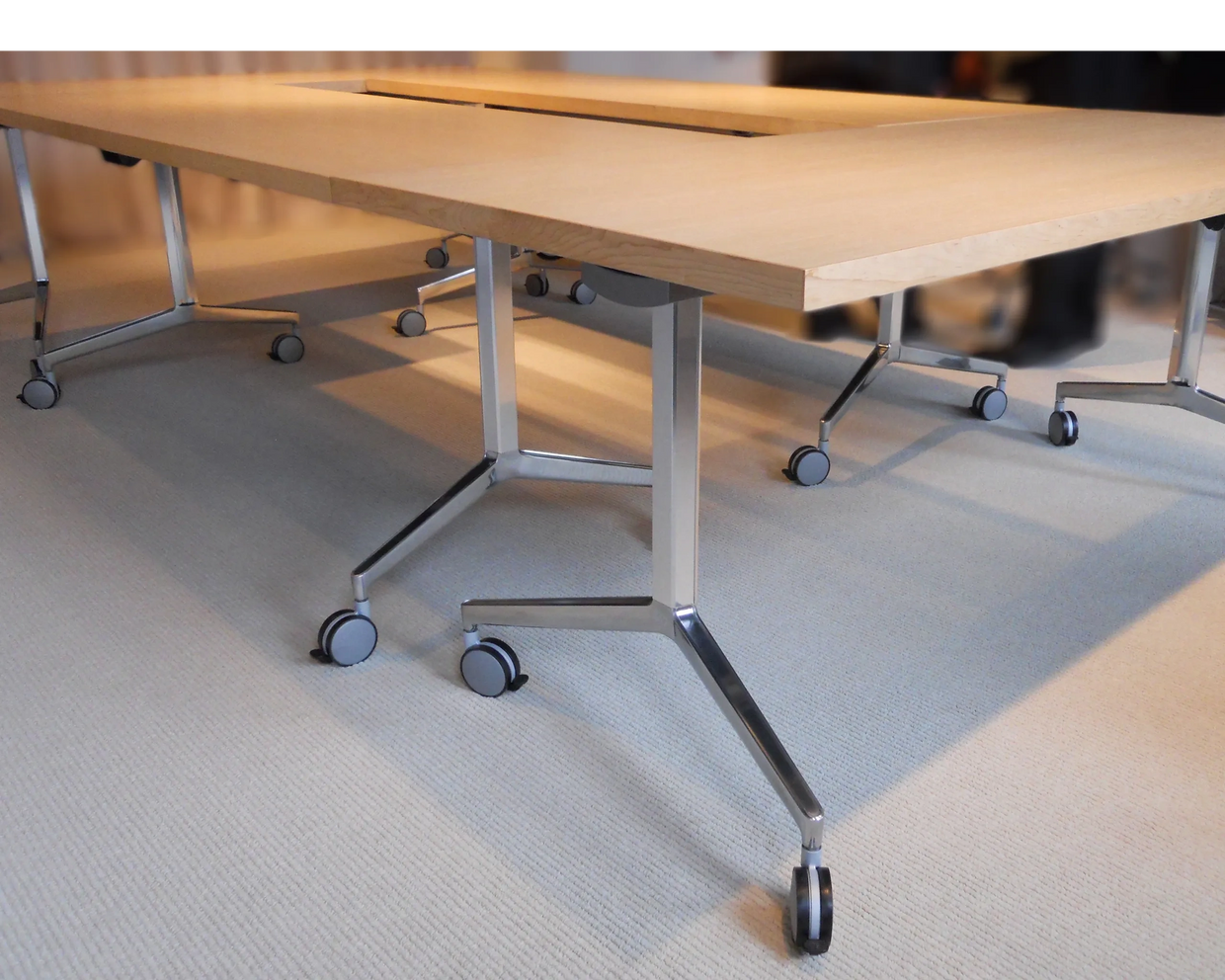 A group of tables.