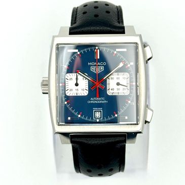 Soldier shot of Tag Monaco watch