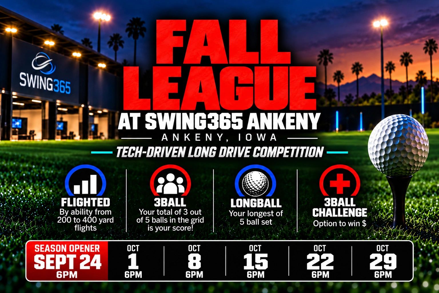 Fall League golf event at Swing365 Ankeny.