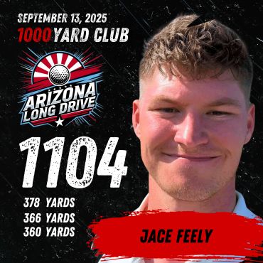 Jace Feely hits a 1104-yard total in Arizona Long Drive.