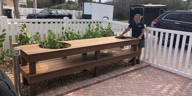 exterior remodeling custom ipe double barbeque station table brazilian hard wood