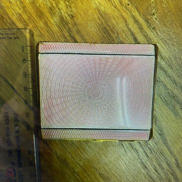 Eclipse Pink Hand Crafted Flower & Studs Crushproof Metal Cigarette Case, 100s, 3101ST16F-Pink