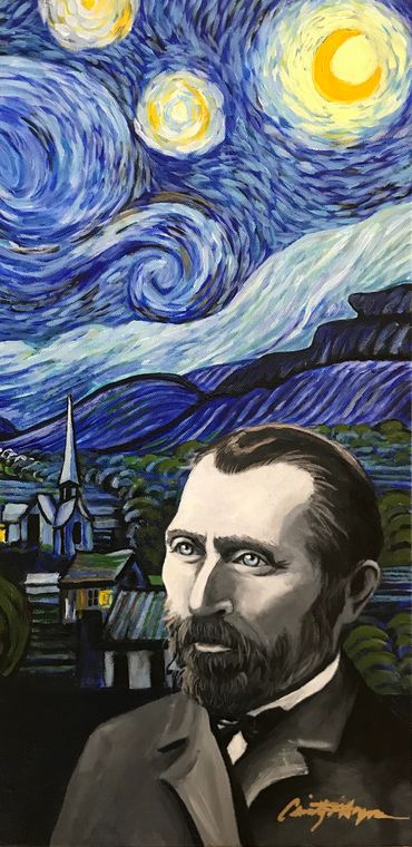 portrait of Van Gogh, by Christy Hayes, (sold)