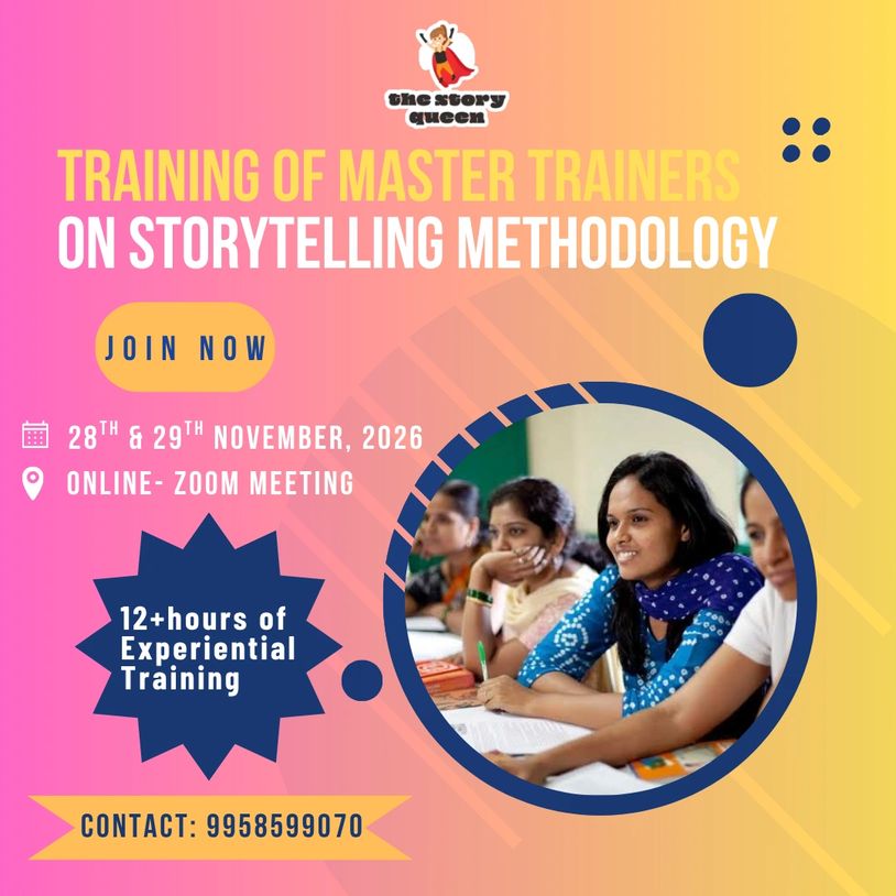 Training of master trainers on storytelling via Zoom, Nov 28-29, 2026.