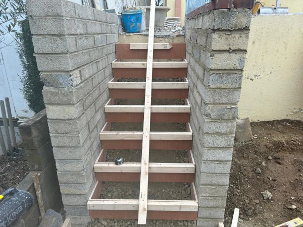 Groundworks and excavation, garden renovation, graden stairs