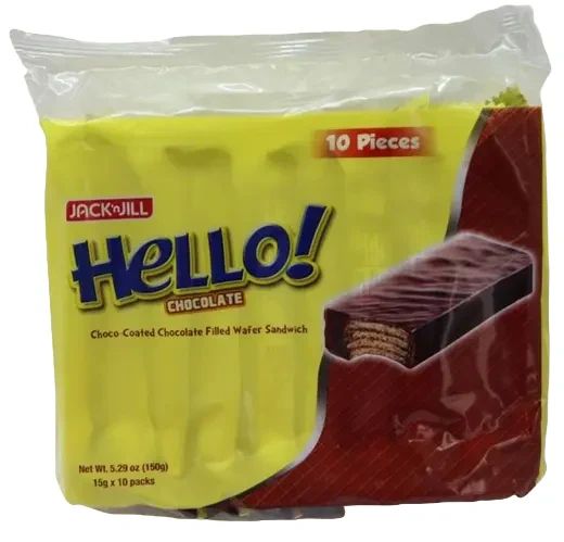 Jack N Jill Hello! Chocolate Coated Wafer Sandwich 10 X 15g