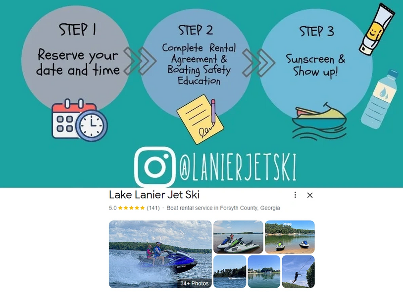 Steps for renting jetskis