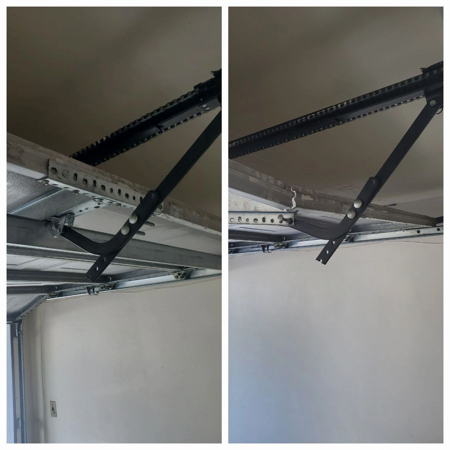 Cracked garage door panel repair in Osgoode, rural South Ottawa