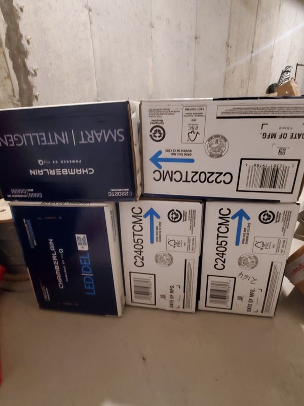 5 garage door openers ready to be installed in Ottawa, same day service