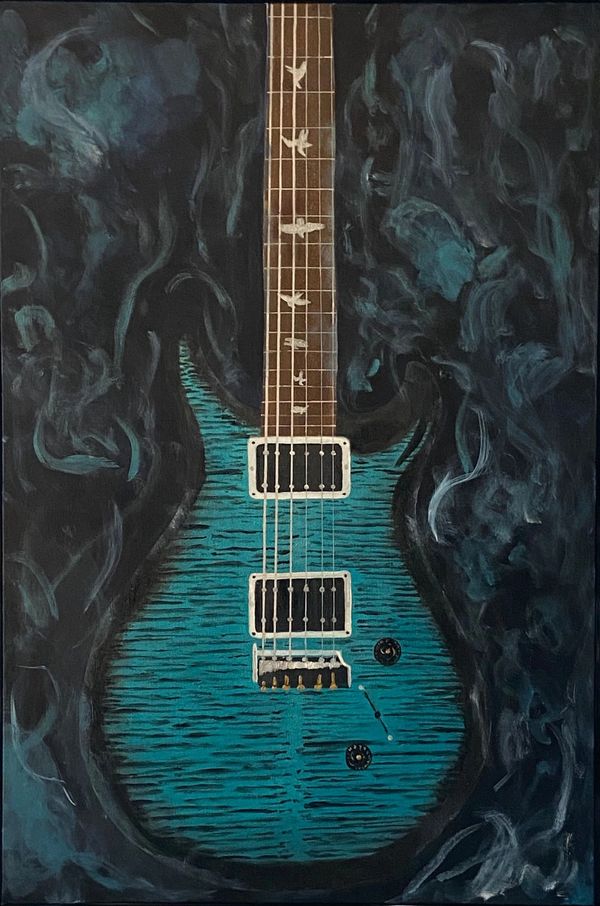 20 x 30 x 1.75 Acrylic on Stretched Canvas and Black Floater Frame  
$550