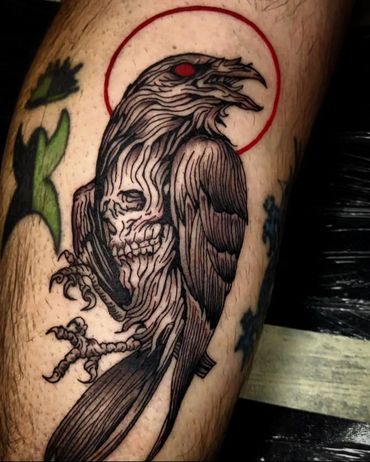 Raven Tattoo done by Sean Frazer Syracuse