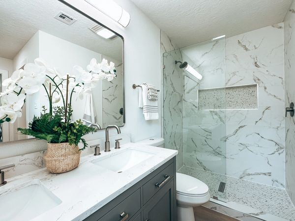 Walk-in shower bathroom design