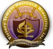 Emblem of Victory Temple Outreach Ministries featuring a cross and scales of justice.