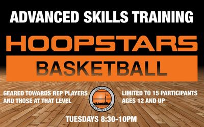 Basketball advanced skills training for rep players ages 12+ on Tuesdays.