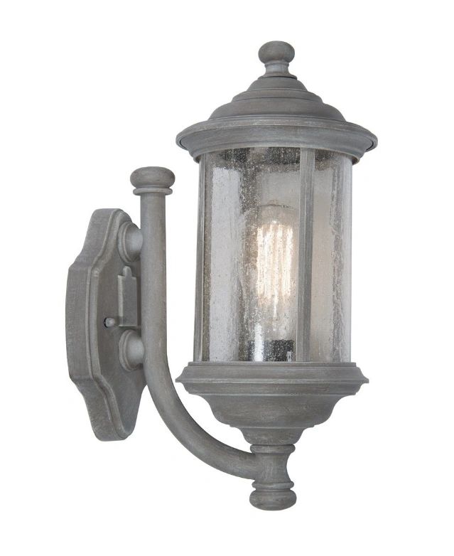 Outdoor Wall Light Matt Grey Glass IP43