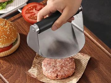 Enhance your cooking journey with the Stainless Steel Hamburger Smash Maker. Craft flawless burgers 