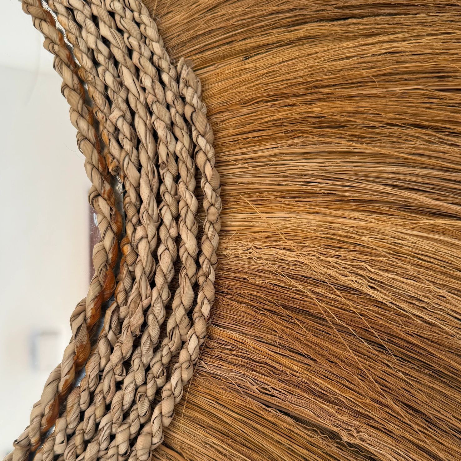 a closeup of a mirror