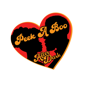 Signature heart logo celebrating culture , unity, and  connection.  Peek-A-Boo After Dark. 