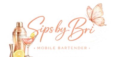 Logo for Sips by Bri mobile bartender service.