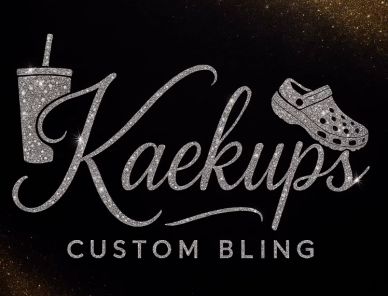 Logo with sparkly text and icons of a drink and a shoe.