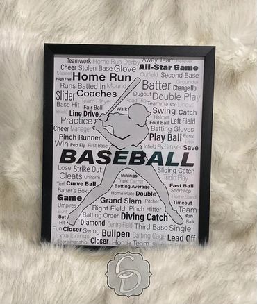 Baseball Word Art Piece