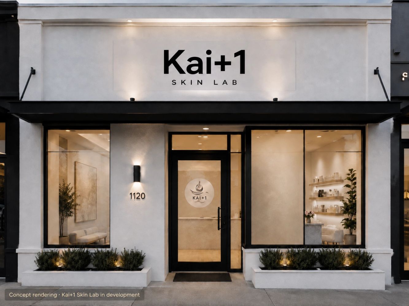 Concept rendering · Kai+1 Skin Lab in development