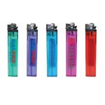 slim and tall custom printed translucent lighters