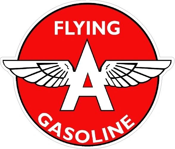 Flying A Gasoline Vintage Drag Racing sticker decal NHRA Rat Rod Street Rod
