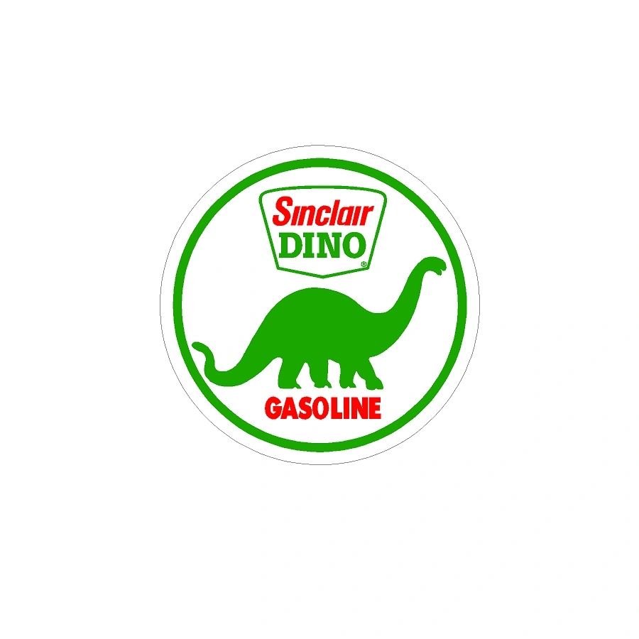 Sinclair Dino Gasoline Vintage Drag Racing sticker decal NHRA Rat Rod ...