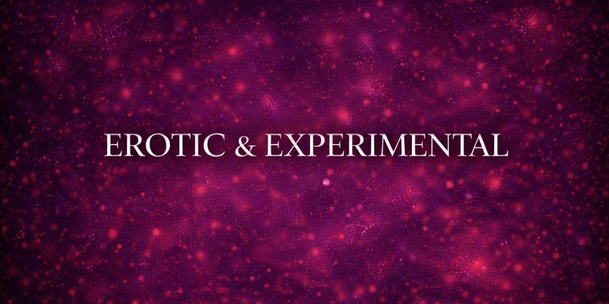 Erotic and experimental romance banner exploring bold desire, power, and intimacy beyond convention
