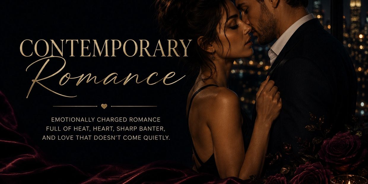 Romance That Burns banner for contemporary romance books with emotional intensity and desire