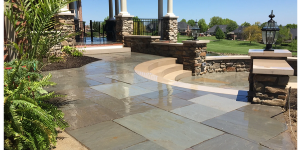 Natural Paving stone patio. Landscape Design Pittsburgh PA. Landscape Architecture. Outdoor living.