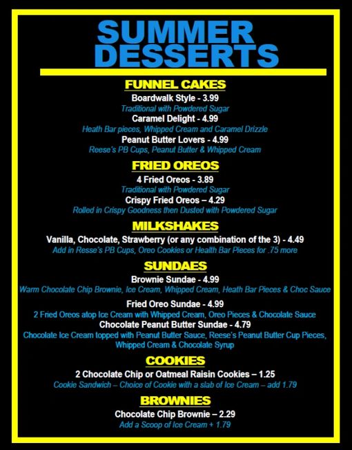 Menu Fingers Wings & Other Things