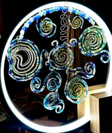 Starry Night beaded led lamp